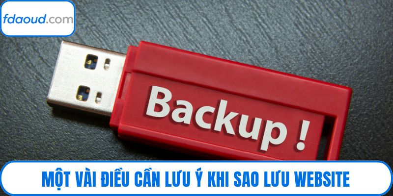 Một vài điều cần lưu ý khi sao lưu website